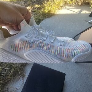 Men's Size 11 - Vivobarefoot Motus Flex White Space Dye